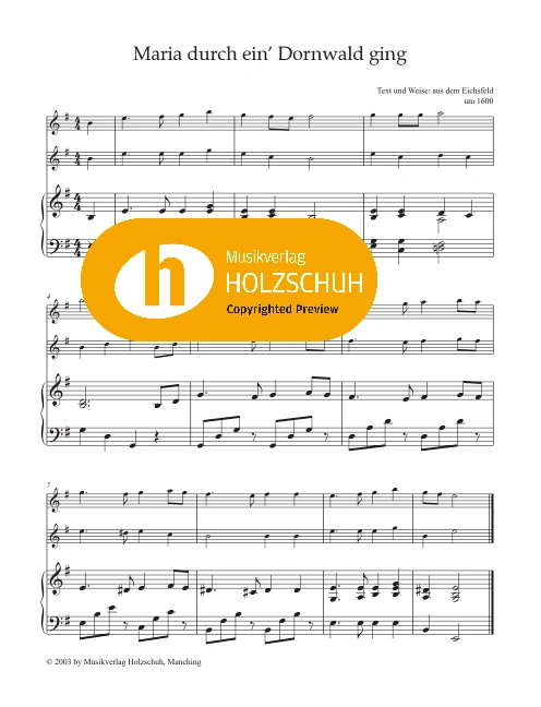 Maria durch ein Dornwald ging